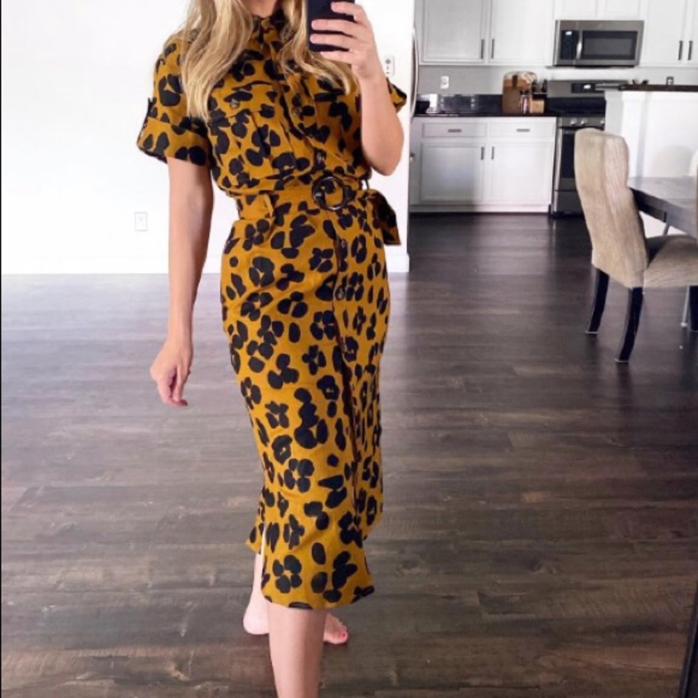 WHO WHAT WEAR ink blot animal dress
